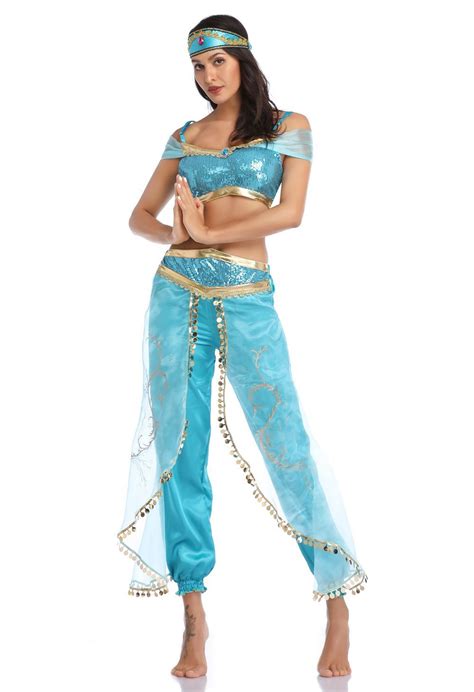 Aladdin Princess Jasmine Cosplay Halloween Costume Us 10 21