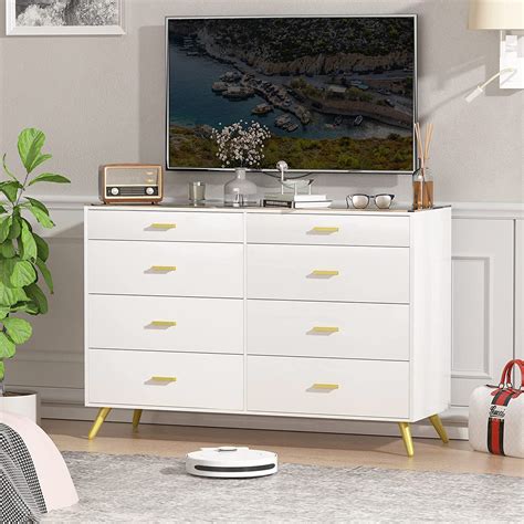 Pakasept White Dresser For Bedroom 8 Drawer Dresser Chest Of Drawers Pakasept