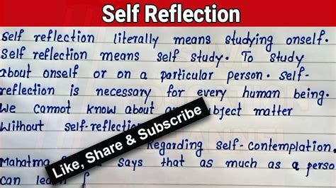 Write English Essay On Self Reflection English Paragraph On Self