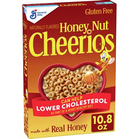 Honey Nut Cheerios Heart Healthy Cereal 10 8 OZ Box Walmart