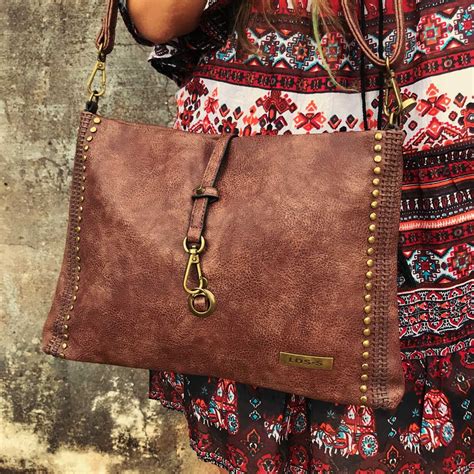 BOLSA BOHO TRANSVERSAL CARTEIRO MARROM BOLSAS BOHO