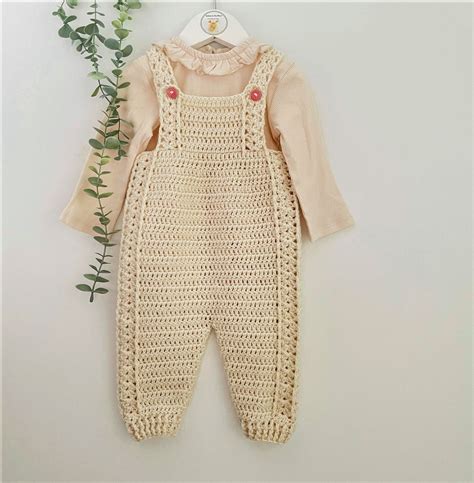 Crochet Pattern Baby Overalls Newborn To 24 Months Etsy Uk