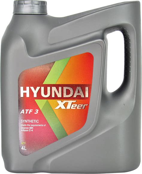 Трансмиссионное масло ATF HYUNDAI XTeer ATF 3 4л 1041009 низкие