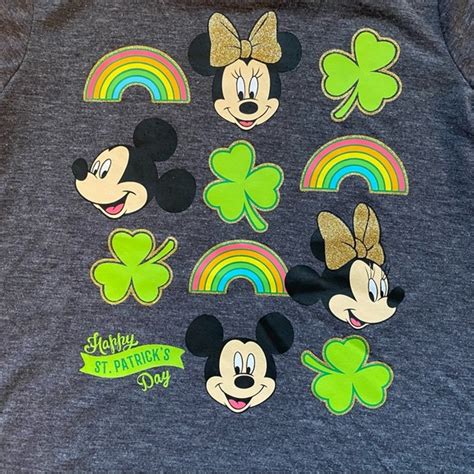 Disney Shirts And Tops Disney Mickey Minnie Stpatricks Day Girls Tee