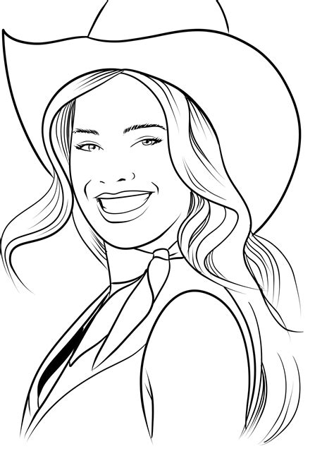 Barbie Margot Robbie From Barbie Coloring Page The Best Porn Website