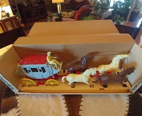 Marx Playset Wells Fargo Overland Stagecoach 1931662588