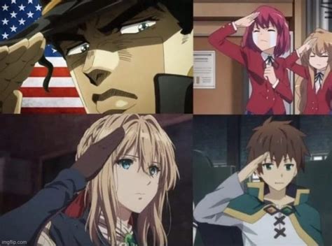 Anime salute - Imgflip