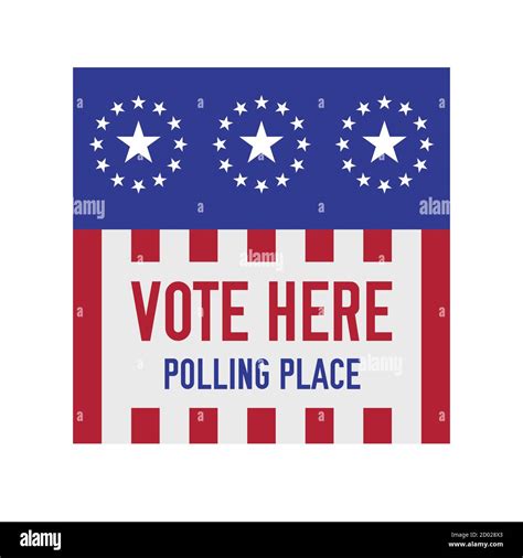 Vote Here Polling Place Sign Stock Vector Image Art Alamy