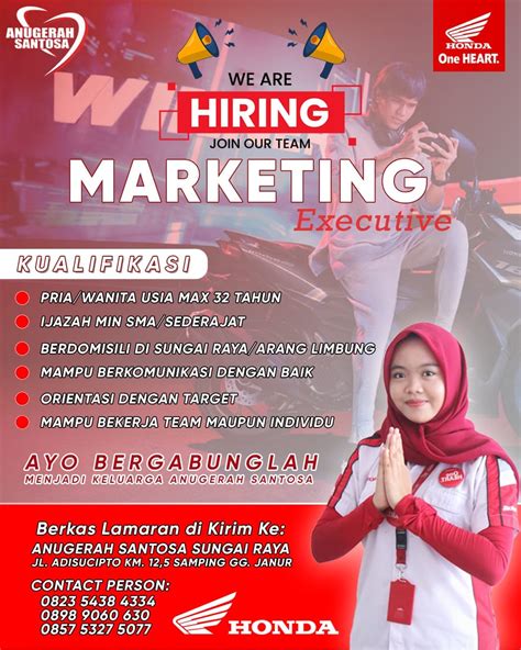 Lowongan Marketing Honda Motor Pontianak AtmaGo