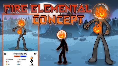 New Unit Fire Elemental Stick War 3 Concept YouTube