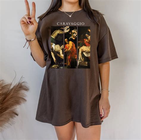 Caravaggio Collage T Shirt Judith Holofernes Narcissus Saint Etsy