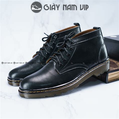 Giày Nam Da Bò Thật Cổ Lửng Cao Cấp Phong Cách Giaynamvip Giày Đốc Nam