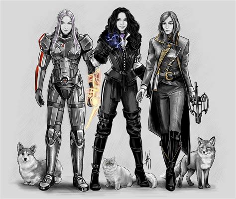 Femshep Commander Shepard Йеннифер Yennefer Me персонажи