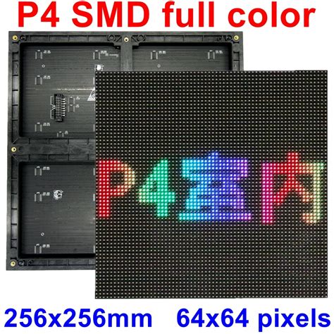 P4 Indoor SMD Full Color Led Module 256x256mm 64x64 Pixels 32 Scan