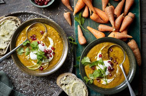 Harissa Roasted Carrot Soup Soup Recipes Tesco Real Food