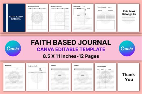 Faith Based Journal Bible Study Canva Graphic By Rahimaartwork077