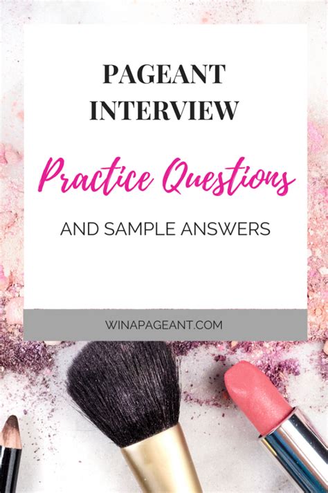 121 Pageant Interview Practice Questions And Sample Answers Win A