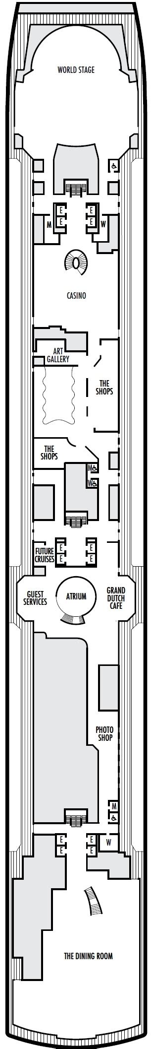 Koningsdam Deck Plan Deck 2 Rol Cruise