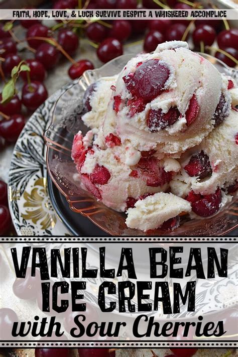 Vanilla Bean Ice Cream With Sour Cherries