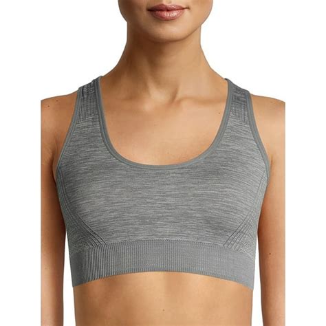 Avia Womens Medium Support Seamless Racerback Sports Bra