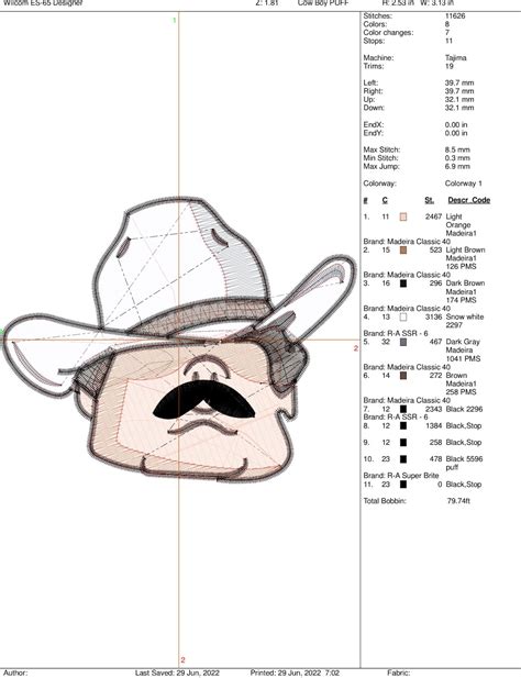 Mayo Zambada Sombrero Embroidery Digitized File Etsy