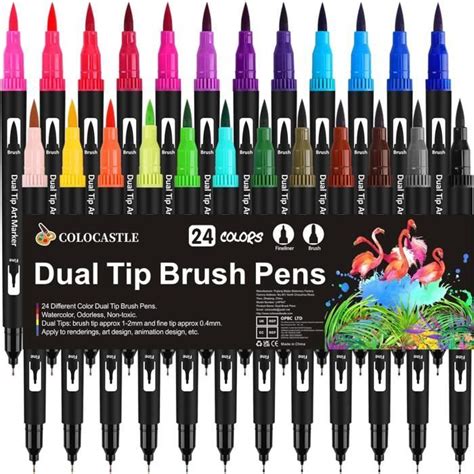 Feutre Coloriage Stylo Aquarelle Brush Pen Couleurs Dual Brush Pen