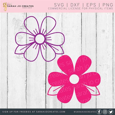 Flowers Svg Flower Svg Flower Clipart Spring Svg Etsy