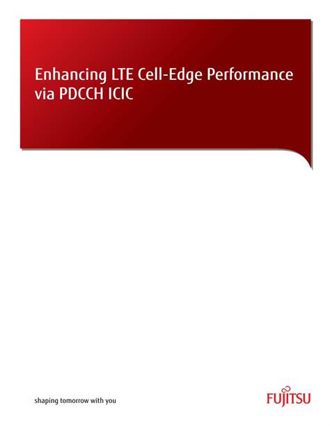 Pdf Enhancing Lte Cell Edge Performance Via Pdcch Icic · Before A