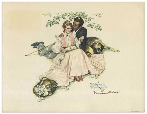 Lot Detail Norman Rockwell Signed Print Of Flowers In Tender Bloom