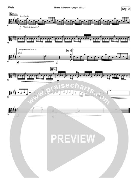 There Is Power Viola Sheet Music PDF Lincoln Brewster PraiseCharts