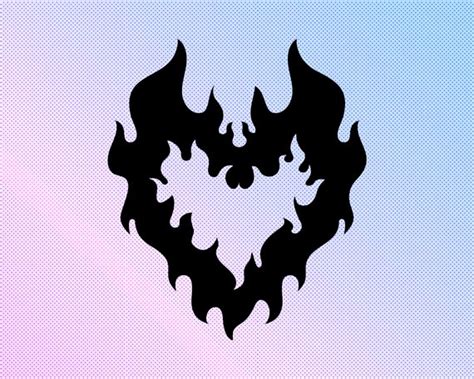 Flame Heart Digital Download Svg Designs Svg Files For Etsy