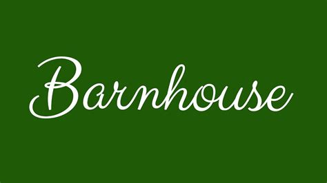 Learn How To Sign The Name Barnhouse Stylishly In Cursive Writing Youtube