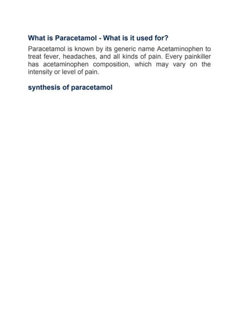 Paracetamol mechanism of action or mode of action | PDF