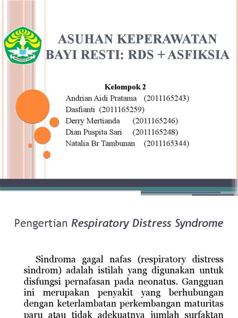 Askep Bayi Resti Rds Asfiksia 1 Pdf