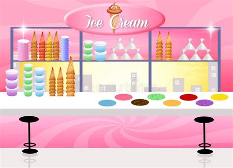 Ice cream shop stock illustration. Illustration of frosty - 45425952