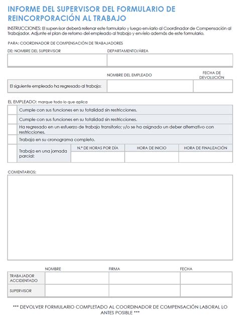 Plantillas Gratuitas De Informes De Accidentes Laborales Smartsheet