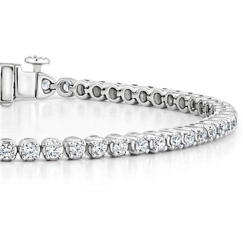 18k White Gold Diamond Tennis Bracelet 1 Ct Tw Brilliant Earth