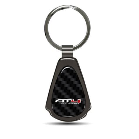 Gmc At4 Real Carbon Fiber Black Teardrop Key Chain Ebay