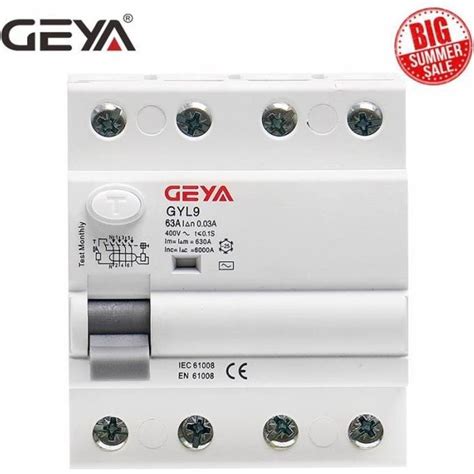 4P 40A 300mA disjoncteur à courant résiduel GYL9 AC 4P 40A 63A 100A