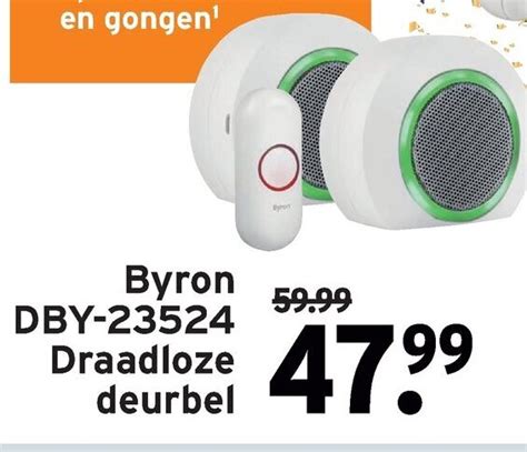 Byron DBY 23524 Draadloze Deurbel Aanbieding Bij GAMMA