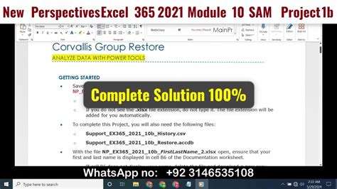 New Perspectives Excel 365 2021 Module 10 SAM Project 1b