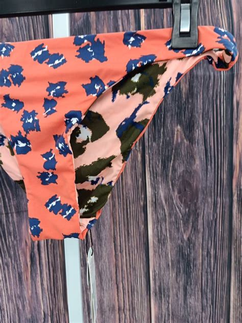 Bikini Lab Woman S Hipster Bikini Swimsuit Bottom Orange Feline Fine