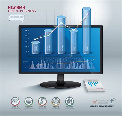 High Graph Success Business Stock Vector - Illustration of profit, statistics: 50035441