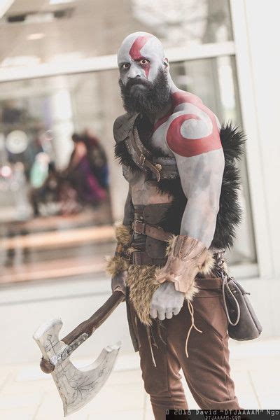 God Of War 4 Kratos Spartan Cosplay Costume Men Battle