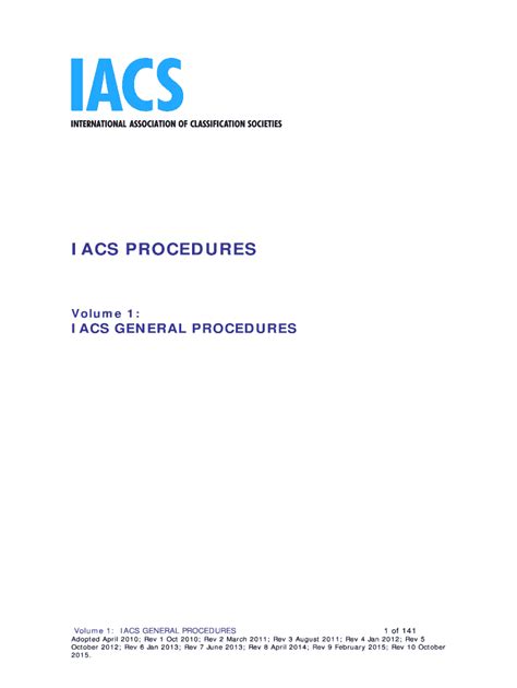 Fillable Online Is IACS Procedures Volume 1 Is Fax Email Print