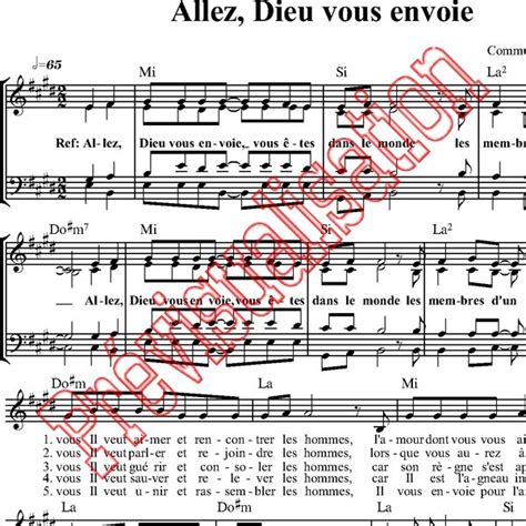 Allez Dieu vous envoie Chemin Neuf music Réf P001089 Produit