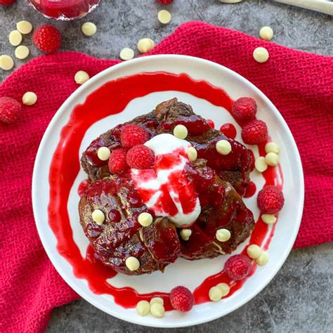 Hot Cross Bun French Toast With Raspberry Coulis Just A Mums Kitchen