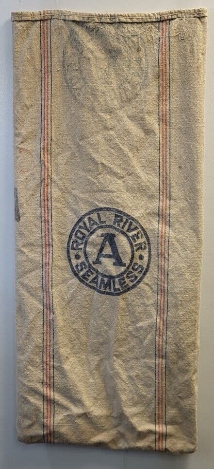 Royal River Seamless Feed Seed Canvas Heavy Cotton Sack Farm Bag EBay