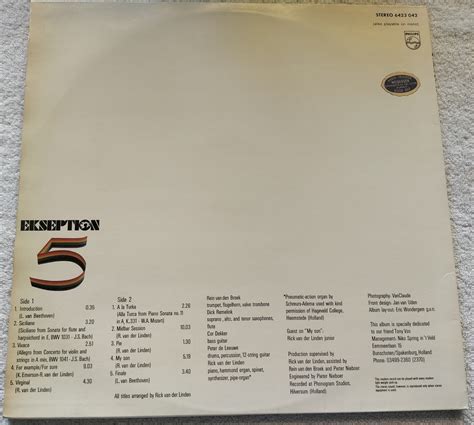 Ekseption 5 1972 Lp Als Nieuw Ekseption Muziek