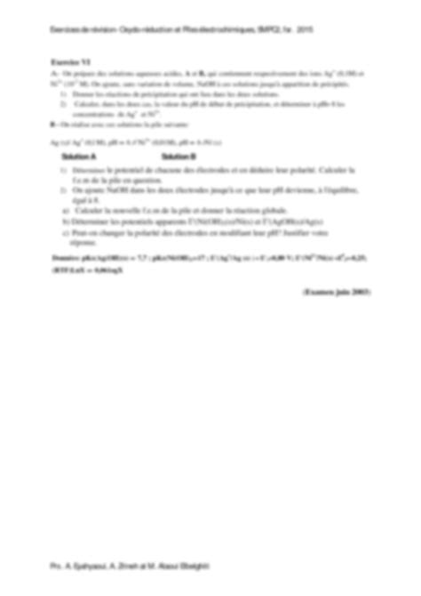 SOLUTION Chimie Des Solutions Exercices Corrig S 02 Studypool